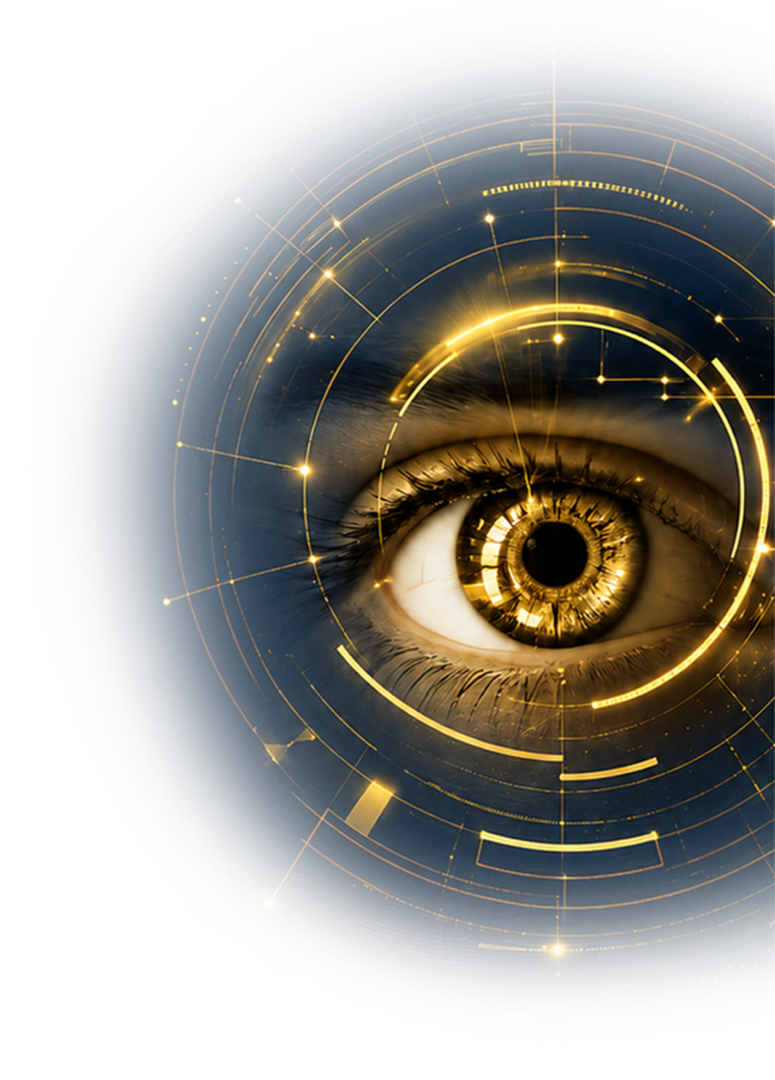 Ojo con interfaz de diagnóstico digital